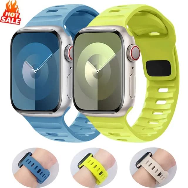 Silikonowy pasek sportowy do Apple Watch Ultra 2 1 49mm Pasek 40mm 41mm 44mm 45mm 42mm 38mm correa Iwatch series 9 8 7 3 5 6 4 3 2 SE