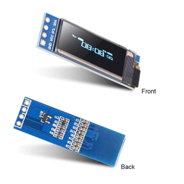 Moduł wyświetlacza OLED I2C 0,91 cala I2C SSD1306 Moduł wyświetlacza OLED Biały / NIEBIESKI Sterownik ekranu OLED I2C DC 3,3 V ~ 5 V dla Arduino