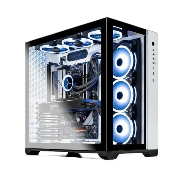 Komputer stacjonarny II firmy Skytech, 7 5800X, GTX 3080, dysk SSD Gen4 o pojemności 1 TB, 360 mm, biały i pamięć 16 GB