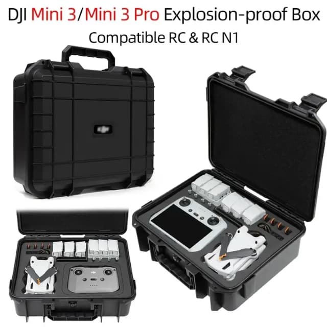 Dla DJI Mini 3 Etui przeciwwybuchowe Mini 3 Pro Torba Przenośne wodoodporne pudełko Twarda skorupa Etui na akcesoria o dużej pojemności