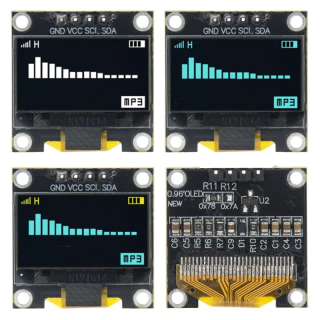 0,96-calowy moduł wyświetlacza OLED SSD1315 biały/niebieski/żółty 128X64 4Pin IIC I2C szeregowy 12864 płyta ekranu LCD