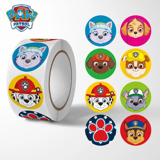Nowy 500 sztuk Paw Patrol dziecięce naklejki z kreskówek śliczne dzieci artykuły papiernicze szkolne materiały dla nauczycieli naklejka z nagrodą zabawki prezent