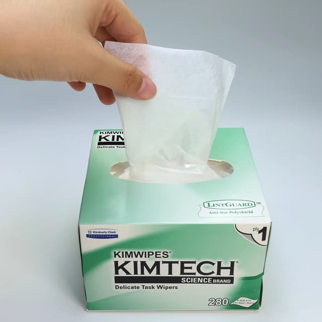 280 sztuk/pudło czyszczenie światłowodów KIMTECH Dustfre papierowe chusteczki do czyszczenia światłowodów pudełko na środek do czyszczenia światłowodów