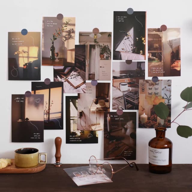 Ins Simple Elegant Life Series Pocztówki Okno Światło i cień Rekwizyty fotograficzne Diy Dekoracyjne karty Naklejki ścienne 30 arkuszy