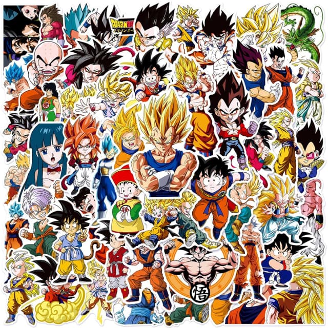10/30/50szt Klasyczne japońskie anime Dragon Ball Naklejki dla dzieci Naklejki Zabawki DIY Laptop Butelka wody Telefon Cool Cartoon Son Goku Naklejka