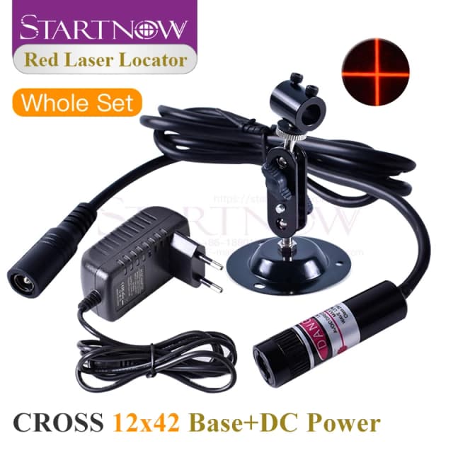 Startnow zestaw wskaźników laserowych 12x42 635nm 10mw wiązka z możliwością ustawiania ostrości krzyż czerwone światło wskaźnik lokalizator do znakowania CNC do obróbki drewna