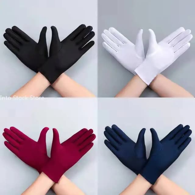 Jesień Lato Cienkie Rękawiczki Lodowy Jedwab Wiosna Jazda na rowerze Czarne Białe Rękawiczki Treningowe Ochrona przed słońcem Handschuhe