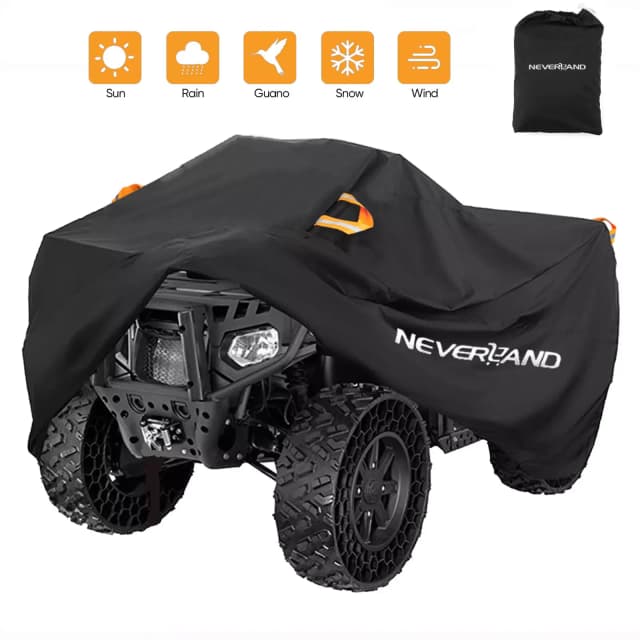 Pokrowiec na quad ATV Uniwersalny 190T Wodoodporny motocykl Pojazd Skuter Kart Motocykl Odporny na kurz Ochrona UV Czarny Srebrny