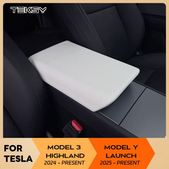 Dla Tesla Model Y Launch Juniper 2025 Model 3 Highland 2024 TPE Miękkie etui na konsolę środkową Pokrywa podłokietnika Pokrywa podłokietnika Akcesoria