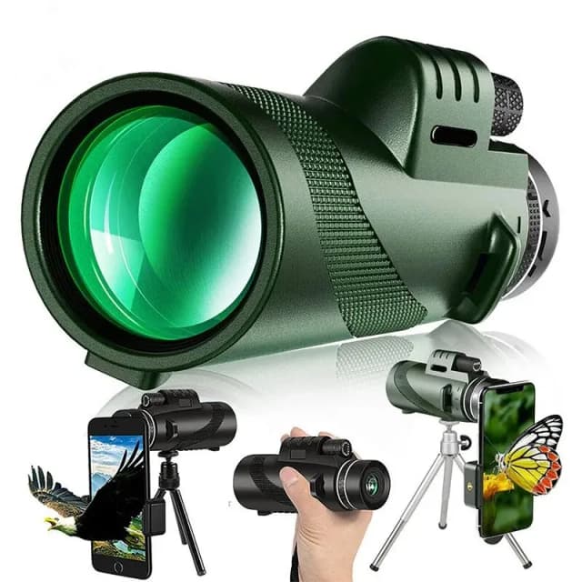 Przenośny teleskop Zoom HD 5000M składany dalekiego zasięgu Mini wydajny teleskop do sportów myśliwskich Outdoor Camping Travel