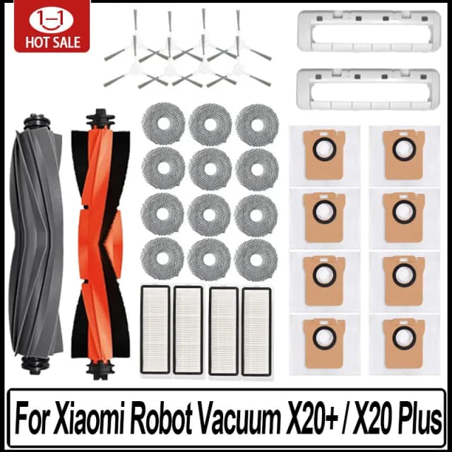 Do odkurzacza robota Xiaomi X20 + / X20 Plus Worek na kurz Ściereczka do mopa Akcesoria Główna szczotka boczna Filtr Hepa Części zamienne