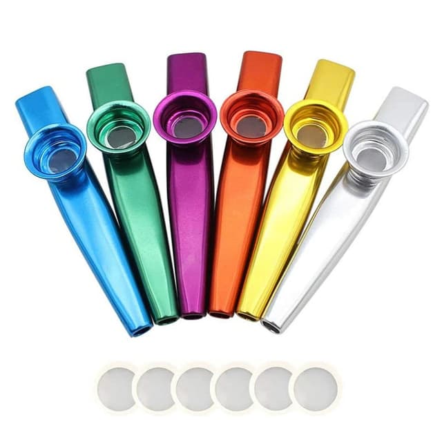 Kazoo Złoty stop aluminium z membraną Flet Membrana Usta Kazoos Instrumenty muzyczne