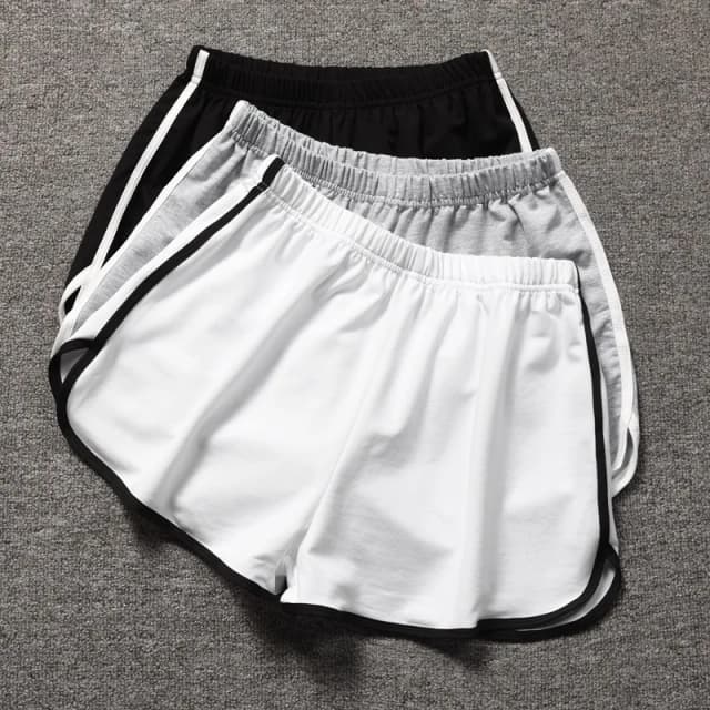Damskie szorty w paski, codzienne, koreańskie Harajuku, luźne, uniwersalne, sportowe szorty, letnia moda, proste, cienkie mini szorty do jogi, damskie.