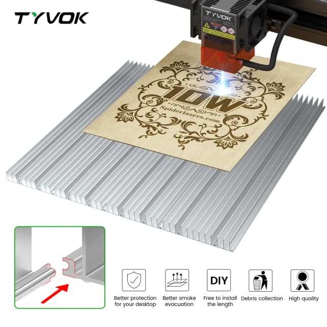 Tyvok Stół roboczy o strukturze plastra miodu Grawer laserowy Ochrona pulpitu Bezpłatny montaż 400x400mm Stół roboczy do cięcia Łóżko laserowe o strukturze plastra miodu
