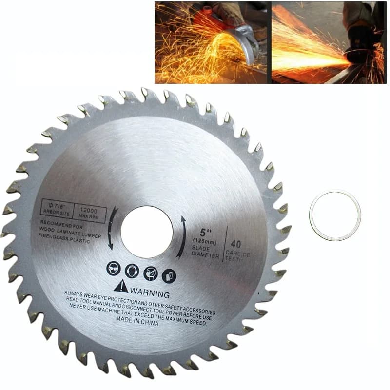 5-calowa tarcza do cięcia stołowego 125 mm Brzeszczot do piły tarczowej 40 zębów do drewna Plastikowe narzędzia do cięcia metalu Akcesoria do narzędzi oscylacyjnych