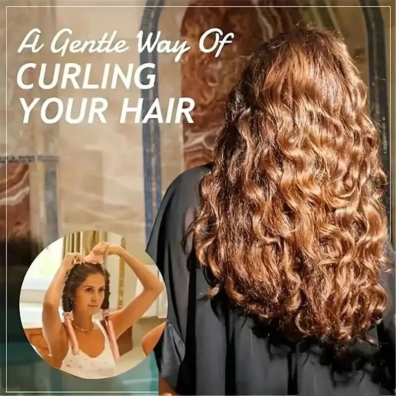 DIY Heatless Curling Stick Zestaw opasek na głowę ze spinką do włosów Lazy Curler Gąbka piankowa Curling Stick Bez ciepła lokówka do włosów 21, 163 recenzje 4