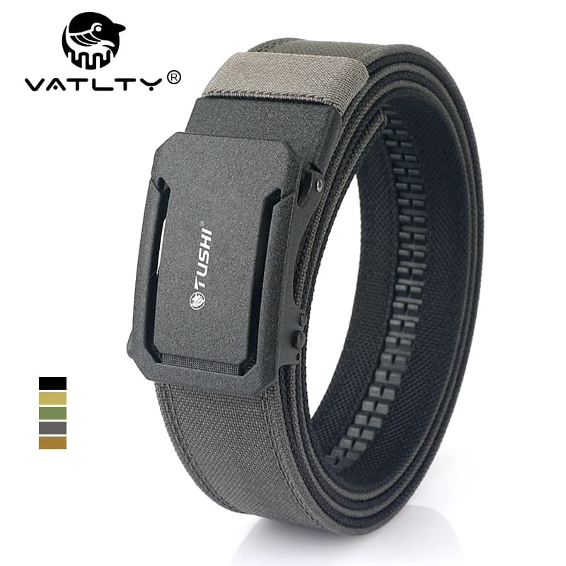 VATLTY Nowy pas wojskowy dla mężczyzn, wytrzymały nylon metalowy automatyczna klamra Police Duty Belt Taktyczny pas zewnętrzny IPSC Akcesoria