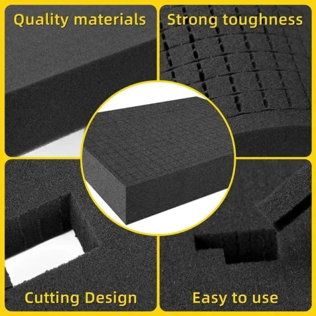 Precorted Toolbox Foam Insert Pre-cut Pick Apart Foam For Hard Flight Case Pick And Pluck Sponge For Peli Case Tool Organizer
