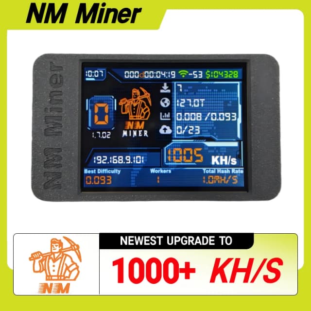 NMMiner NerdMiner V2 Hashrate 1000KH/s Lucky Miner ESP32 2.8 calowy Smart Display Crypto Solo Lottery Bitcoin ESP32-2432S028R