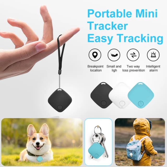 Mini śledzenie Bluetooth Anti-lost urządzenie portfel na telefon komórkowy lokalizator kluczy lokalizacja inteligentny przybiera 5.0 podwójny alarm lokalizator zwierząt