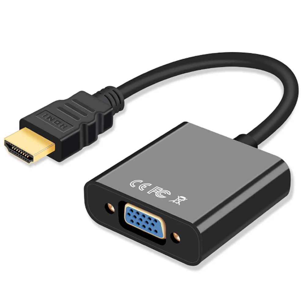 Adapter HDMI na VGA Cyfrowy analogowy konwerter kabla VGA z męskiego na żeński zgodny z HDMI do komputera Laptop Tablet HDTV
