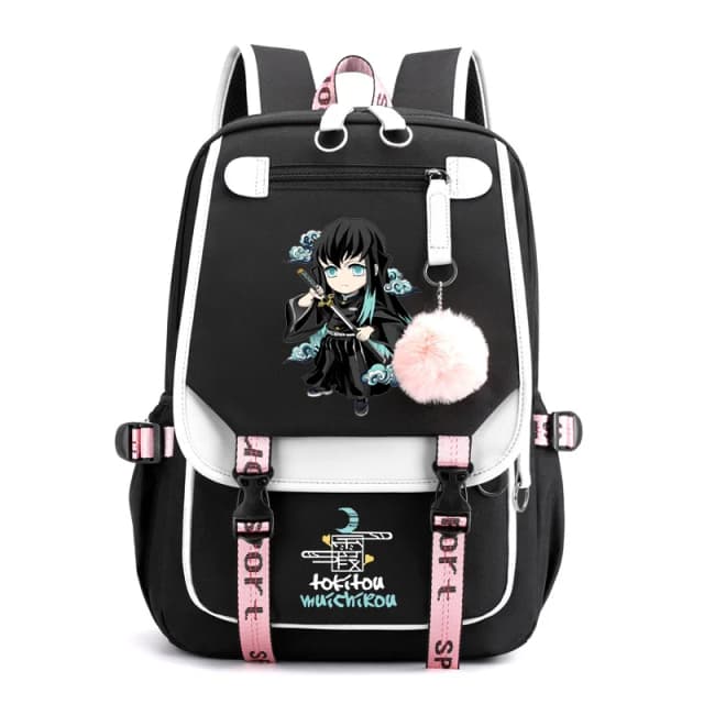 Nowy plecak Anime Tokitou Muichirou Pattern Street Cool Anime Plecak o dużej pojemności z zamkiem błyskawicznym USB Plecak podróżny