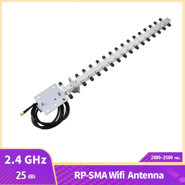 Antena WiFi 25dbi 2,4 GHz Yagi Kierunkowa lekka antena zewnętrzna ze stopu RP-SMA WIFI