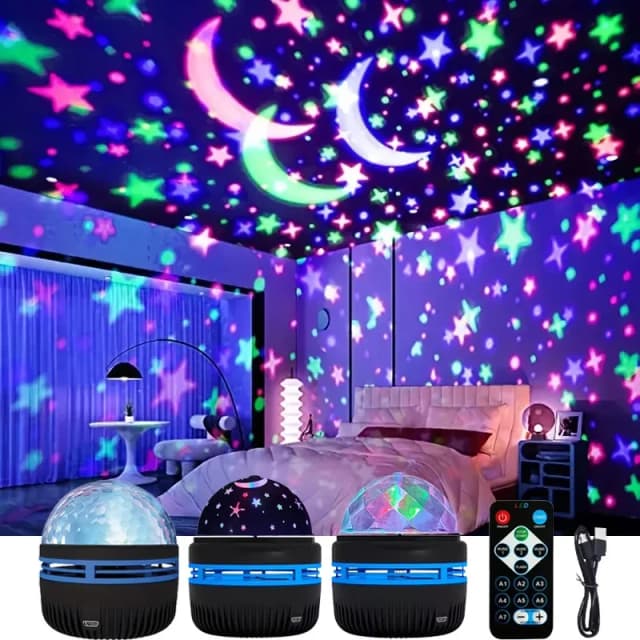 Gwiaździste niebo projektor światła pilot obrotowy Aurora Galaxy reflektor LED wtyczka USB magiczna kula etap KTV wystrój atmosfery