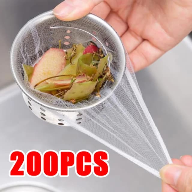 30/200 個使い捨てキッチンシンクフィルター下水道排水アンチブロッキングゴミ袋プール漏れメッシュバッグメッシュストレーナーシンクゴミネット