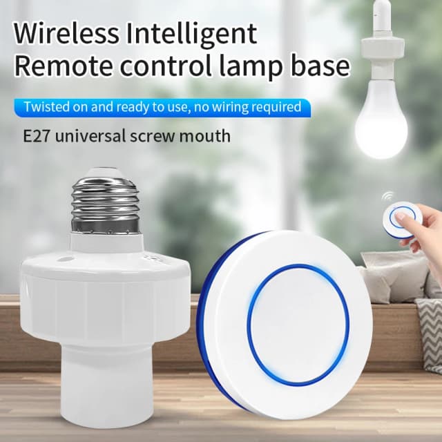 E27 bezprzewodowy inteligentny pilot uchwyt lampy RF433MHz pilot do sypialni magazyn LED żarówka pilot