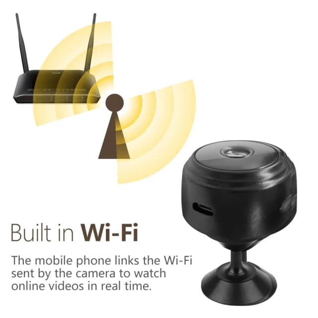 Mini kamera A9 WiFi Bezprzewodowy rejestrator wideo Dyktafon Kamera monitorująca bezpieczeństwo Inteligentny dom dla niemowląt i zwierząt domowych