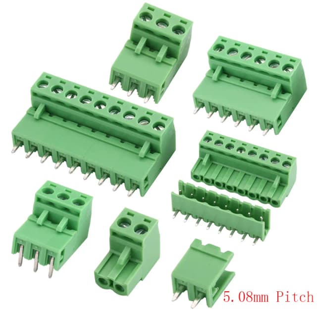 10 Zestawów KF2EDG 5.08mm Raster PCB Listwa Zaciskowa Śrubowa 2P 3 4 5 6 7 8 9 10P 12Pin Wtyk Męski Gniazdo Żeńskie Złącze Przewodowe