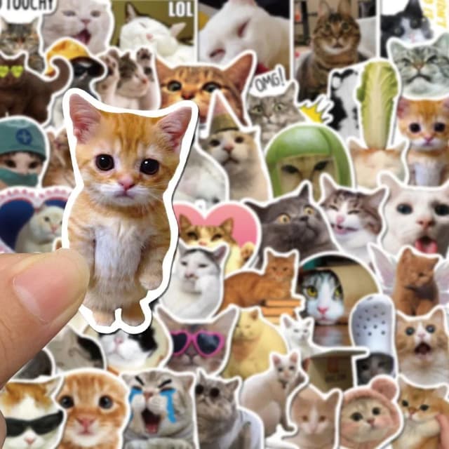 10/30/50 sztuk Kawaii miłość kot naklejka pcv estetyczna dziecięca koreańska dekoracja Scrapbooking papiernicze artykuły szkolne dla dzieci
