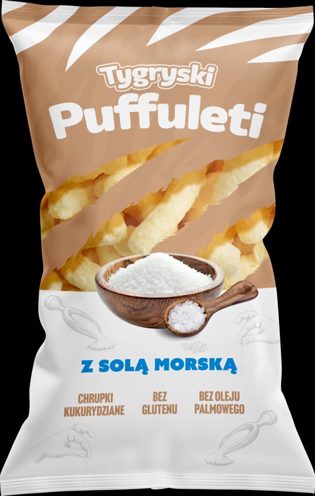 Chrupki Kukurydziane Tygryski z Solą Morską 85g