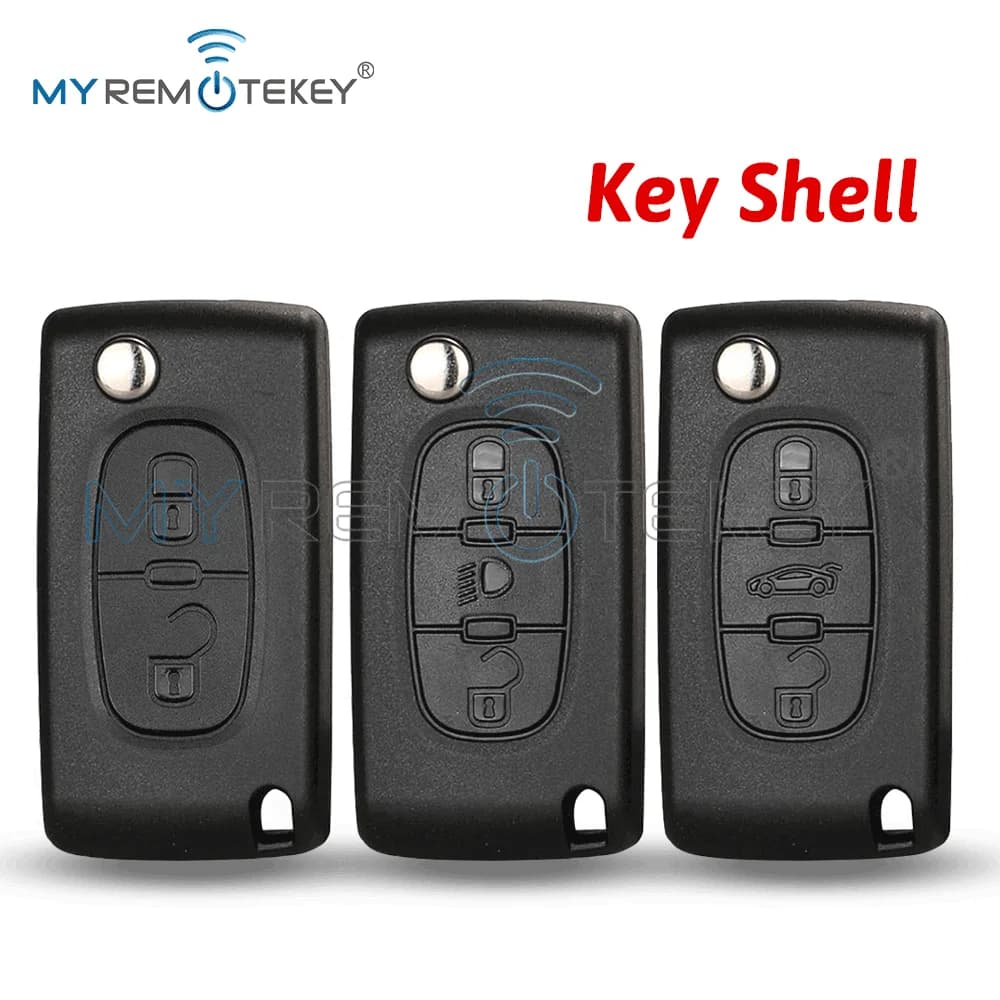 Obudowa kluczyka MYREMOTEKEY 2/3/4 przyciski do Peugeot 207 307 308 407 607 807 oraz Citroen C2 C3 C4 C5 C6