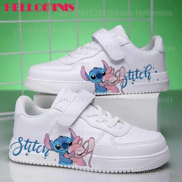 Stitch dziewczęce buty chłopięce trampki dla dzieci studenckie buty do koszykówki na co dzień dziecięce trampki do biegania modne buty sportowe prezent