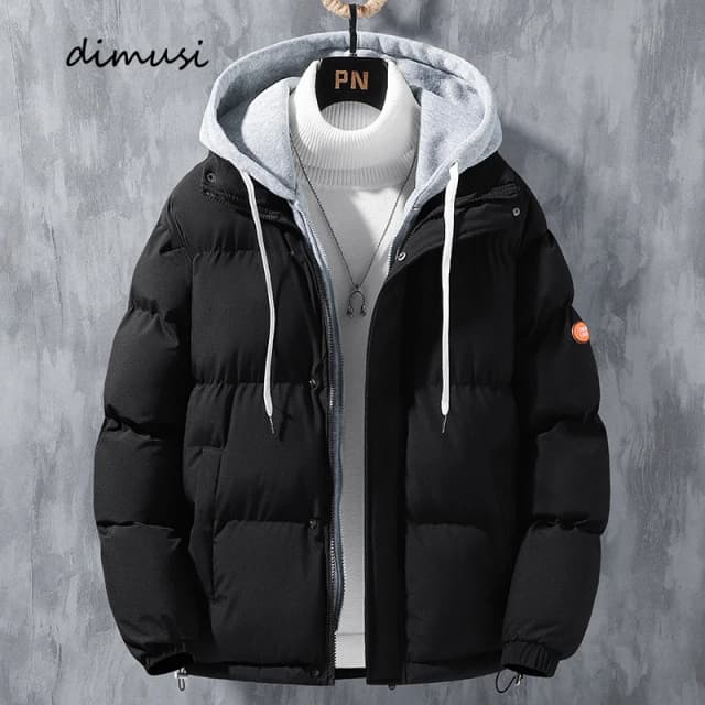 Zimowe męskie ocieplane kurtki moda męska bawełniane ciepłe puchowe parki z kapturem płaszcze Casual Men termiczne wiatrówki płaszcze odzież 5XL