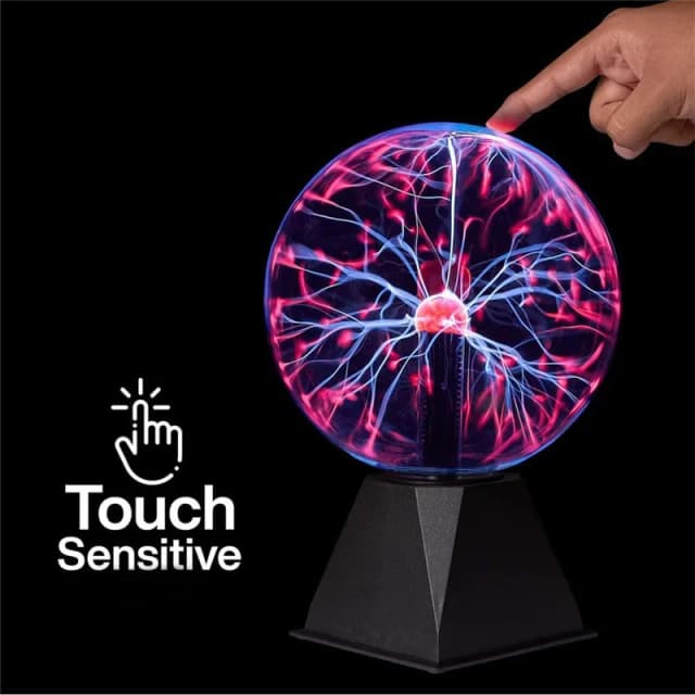 8-calowa magiczna plazmowa lampa kulkowa Dotykowe szklane światło nocne LED Światła nastrojowe Świąteczne przyjęcie Dekoracja sypialni Prezent urodzinowy dla dzieci Zabawka