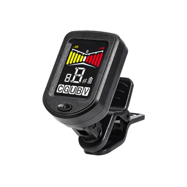 Elektroniczny tuner gitarowy Clip-On Kolorowy ekran LCD do skrzypiec basowych Ukulele Tryby strojenia chromatycznego Bas