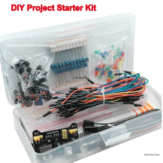 Zestaw startowy projektu DIY dla Arduino UNO R3 Zestaw elektroniczny Zestaw komponentów elektronicznych z pudełkiem 830 punktów wiązania Płytka prototypowa