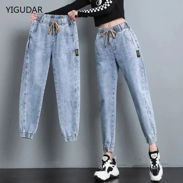 Damskie jeansy, spodnie damskie, jeansy damskie z wysokim stanem, spodnie typu harem, damskie jeansy, casualowe legginsy jeansowe damskie.