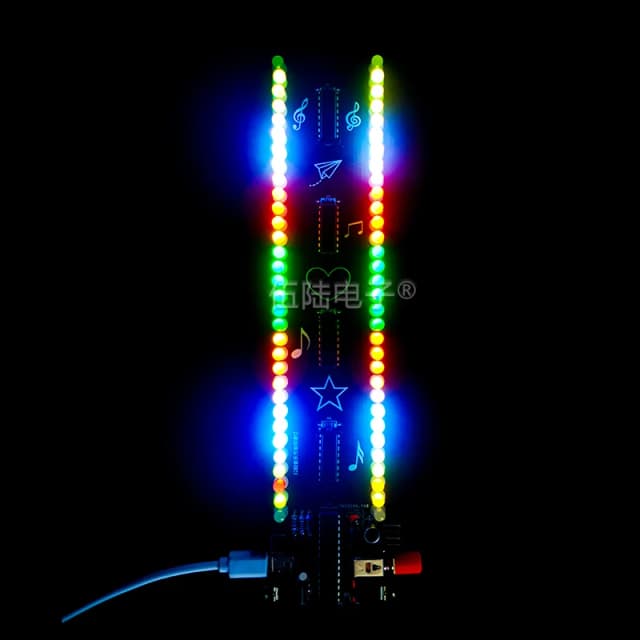 32-segmentowe spektrum muzyki Światło rytmiczne DIY Zestaw elektroniczny Poziom dźwięku LED Spawanie i lutowanie Komponenty elektroniczne