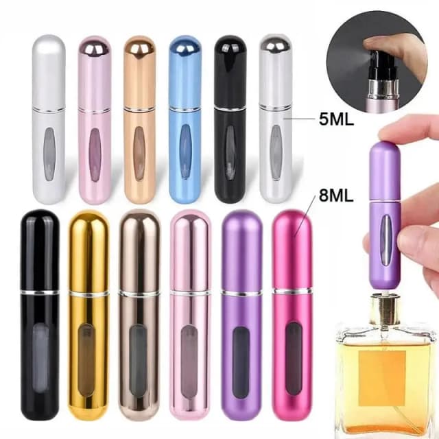 5/8ml przenośny pojemnik na perfumy z atomizerem na kosmetyki Mini aluminiowy spray alkohol pusta butelka wielokrotnego napełniania