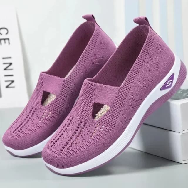 Pojedyncze buty dla matek Miękkie podeszwy Buty damskie, oddychające i wygodne na wiosnę i lato, codzienne niebieskie buty z siateczki