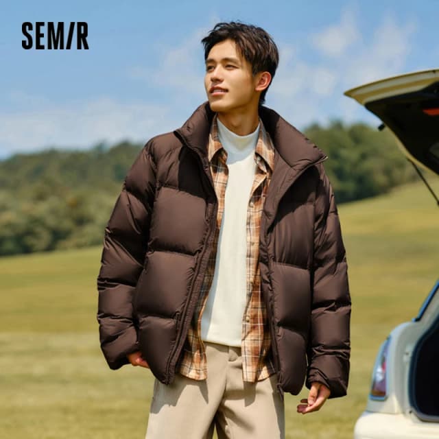 Kurtka puchowa Semir Mężczyźni Kobiety 2024 Winter New Light Short Coat Three-Proof Thermal Puffer Coat Couple Top Trendy Down Jacket