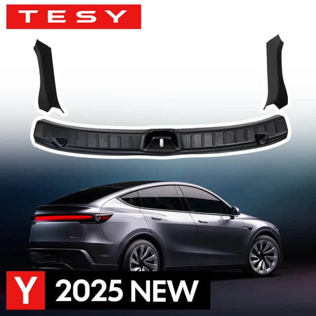 Dla Tesla New Model Y LAUNCH 2025 Juniper 2025+ Listwa progowa bagażnika TPE Pokrywa zabezpieczająca przed zarysowaniami