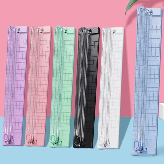 1PC Przenośna obcinarka do papieru A3/A4, nieładowane ręczne narzędzie tnące wykonane z trwałego tworzywa sztucznego, do użytku w szkole, domu i biurze