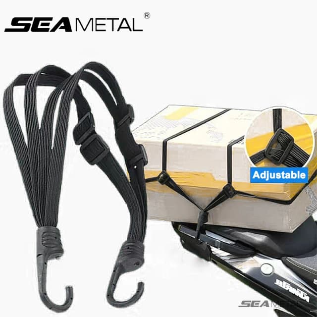 SEAMETAL tylne siedzenie motocykla paski do kasku elastyczna lina kask motocyklowy regulacja paska stałego Fix lina pasek na towary 60cm/90cm
