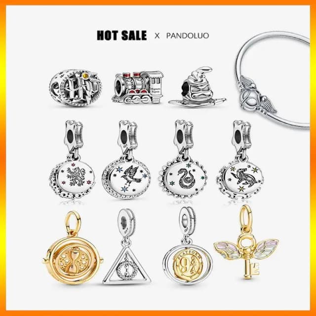 Hot Toys Brand Harry Potter S925 Silver Charm Beads Fit Original Pandora Harry Potter Bracelet Plata De Ley DIY Jewelry Charm