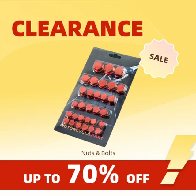 Clearance_30Pcs Motocyklowa śruba dekoracyjna Pokrywa poszycia do skuterów samochodowych Elektryczna kolorowa nakrętka Pokrywa motocykla Acces